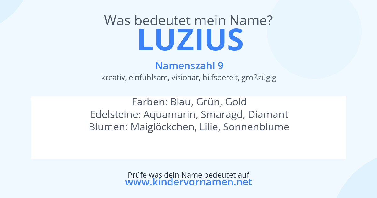 Was bedeutet der Name Luzius?