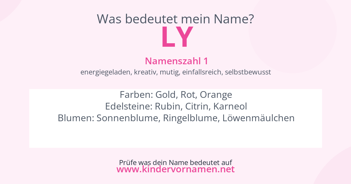 Was bedeutet der Name Ly?