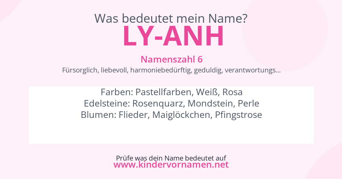 Was bedeutet der Name Ly-Anh?