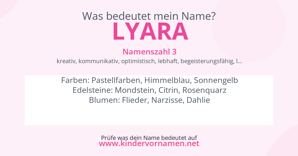 Was bedeutet der Name Lyara?