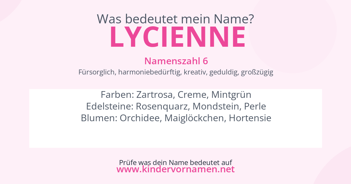 Was bedeutet der Name Lycienne?