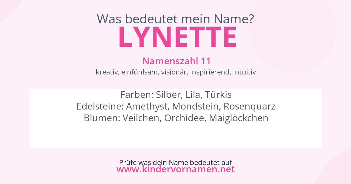 Was bedeutet der Name Lynette?