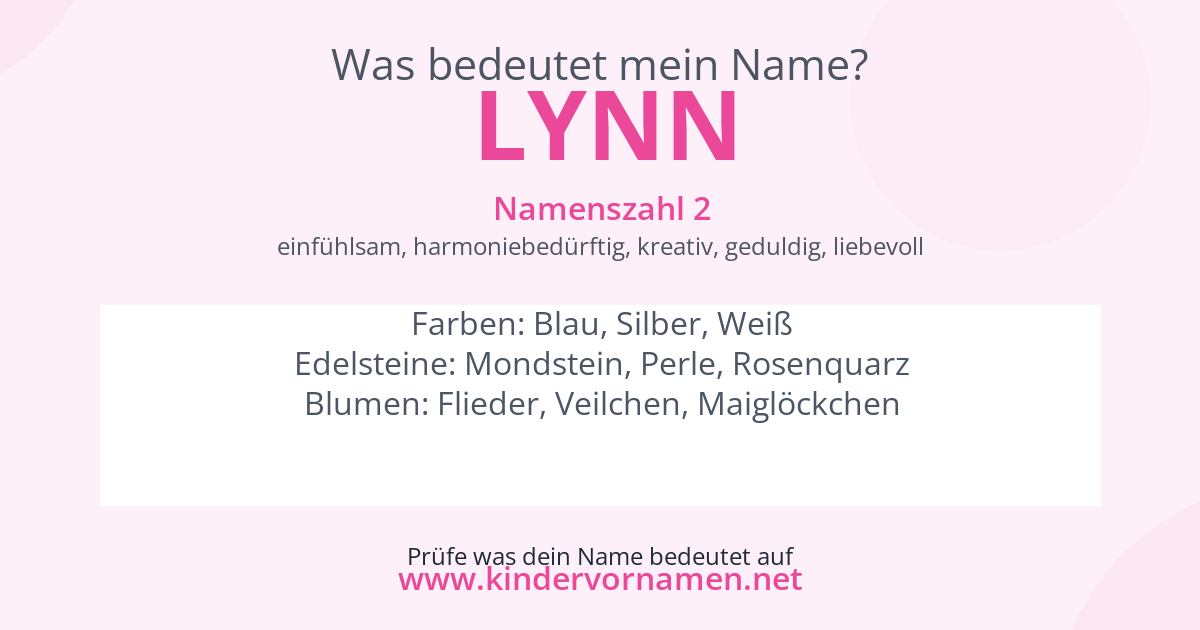 Was bedeutet der Name Lynn?