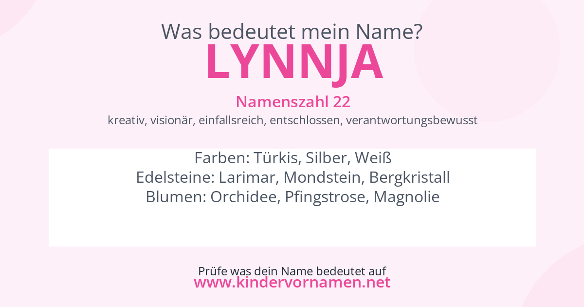 Was bedeutet der Name Lynnja?