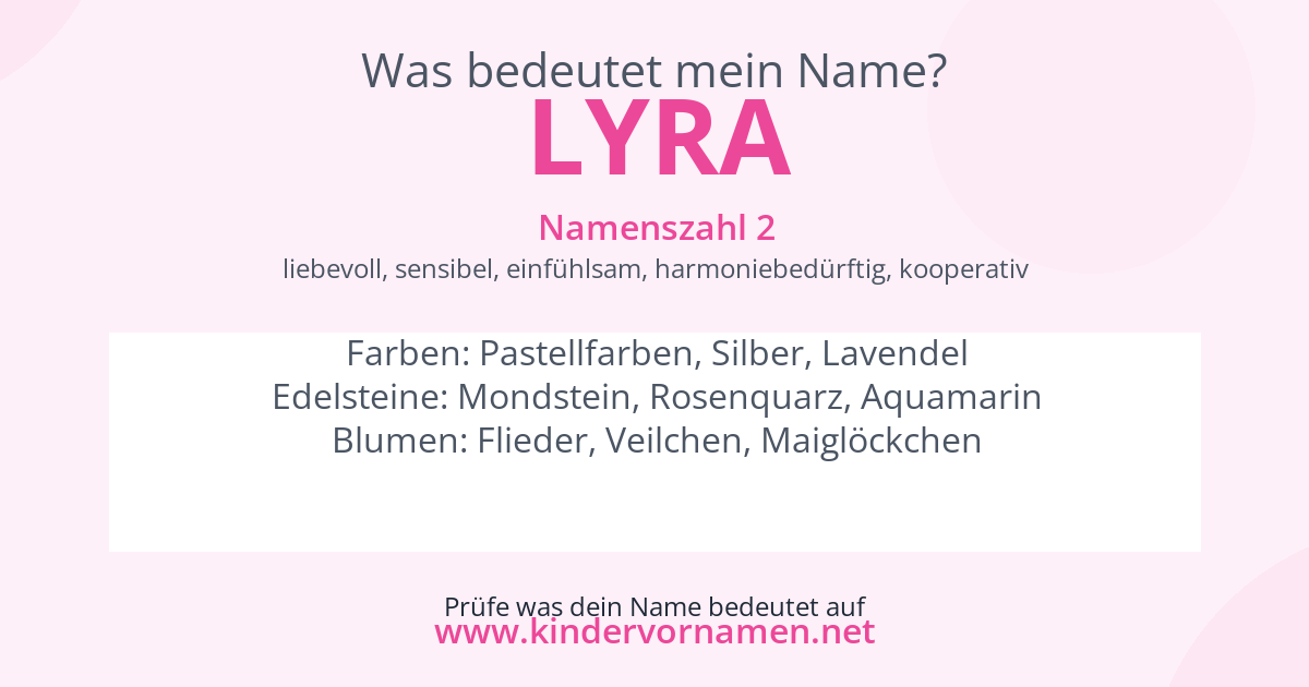Was bedeutet der Name Lyra?