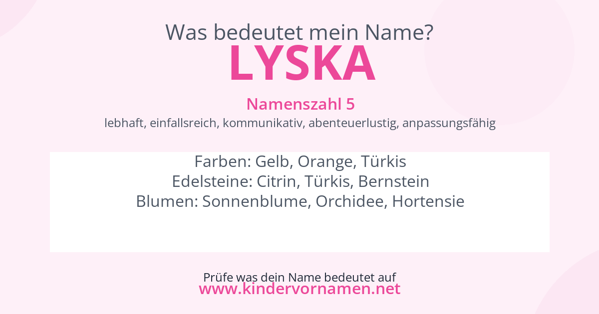 Was bedeutet der Name Lyska?