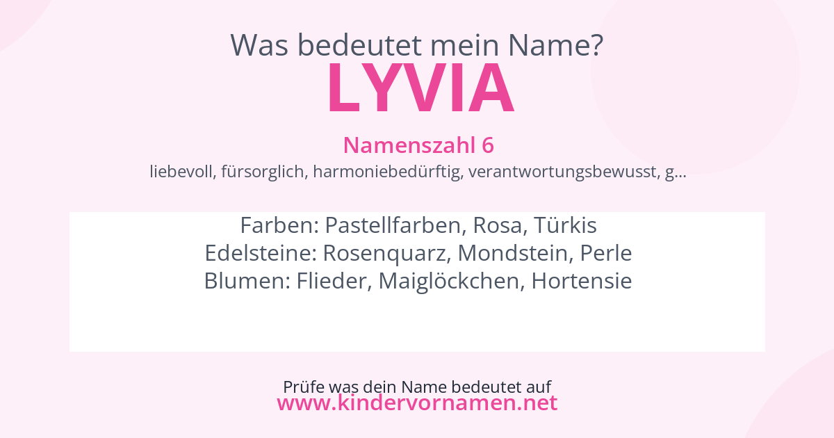 Was bedeutet der Name Lyvia?