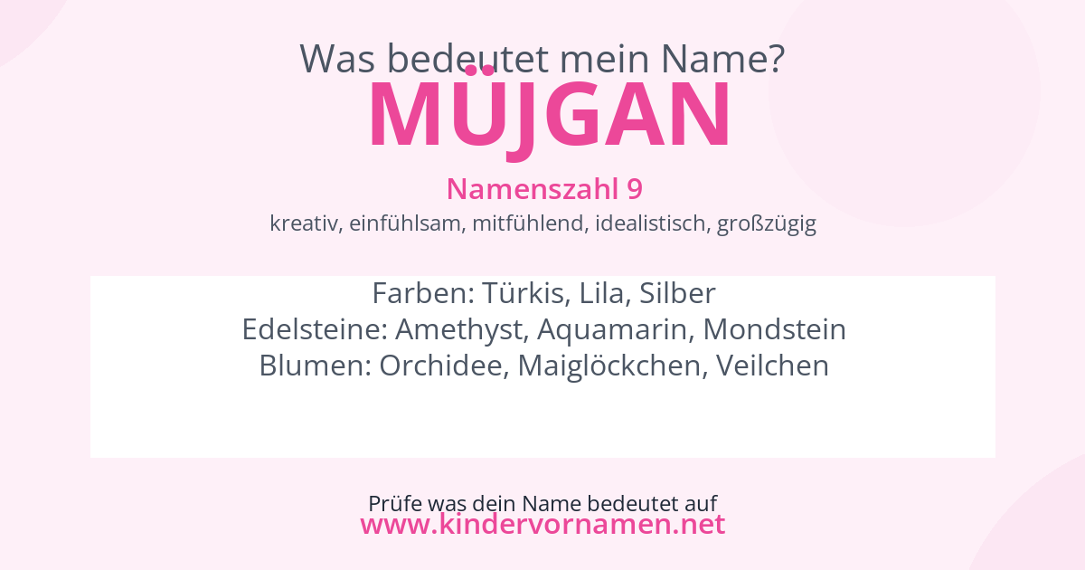 Was bedeutet der Name Müjgan?