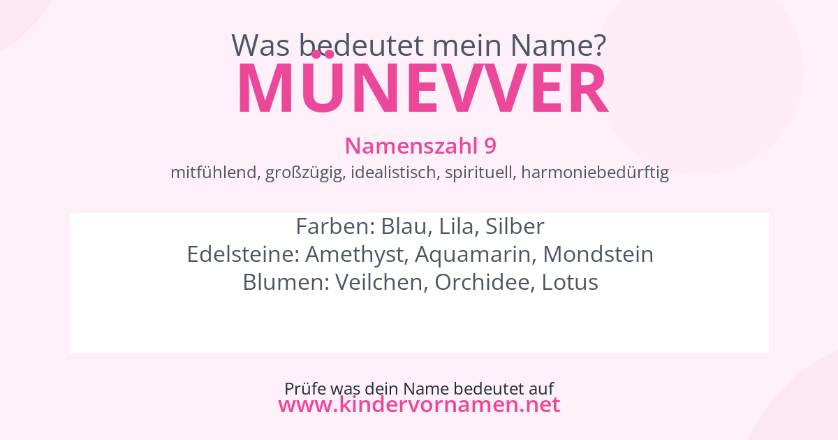Was bedeutet der Name Münevver?
