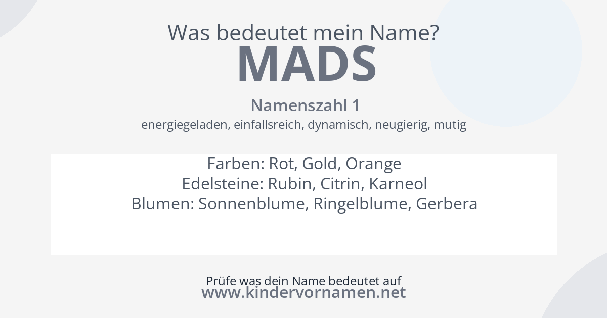 Was bedeutet der Name Mads?