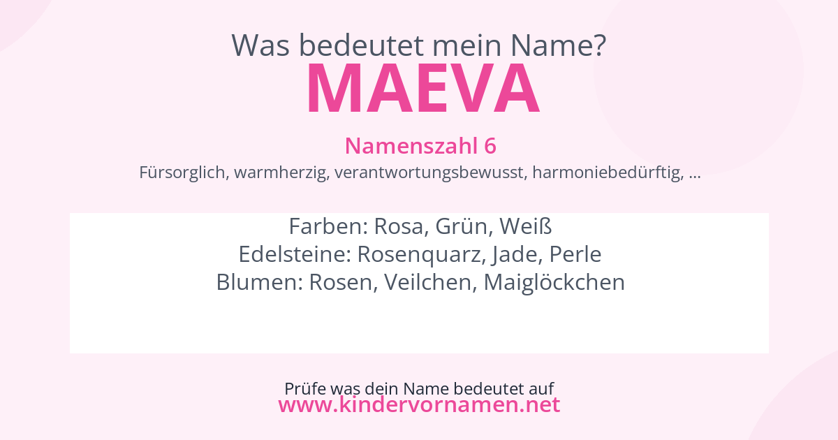 Was bedeutet der Name Maeva?