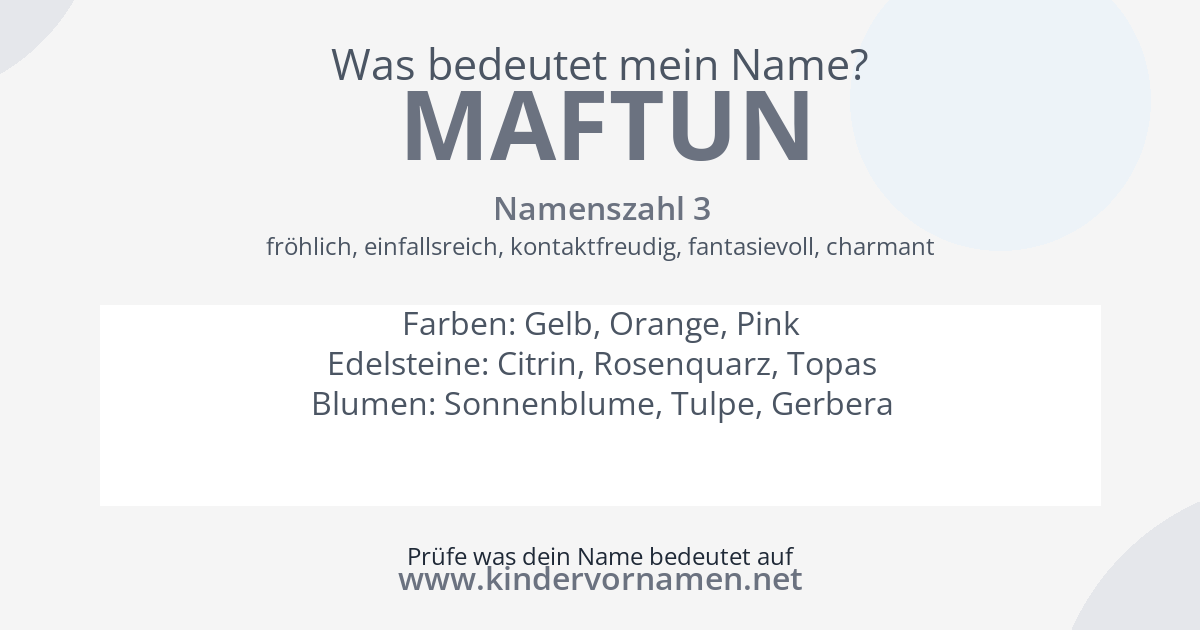 Was bedeutet der Name Maftun?