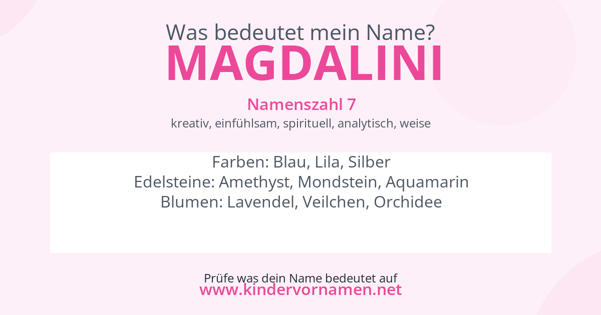Was bedeutet der Name Magdalini?