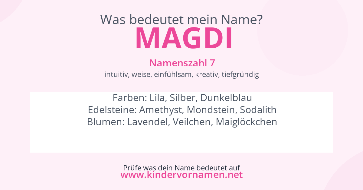 Was bedeutet der Name Magdi?
