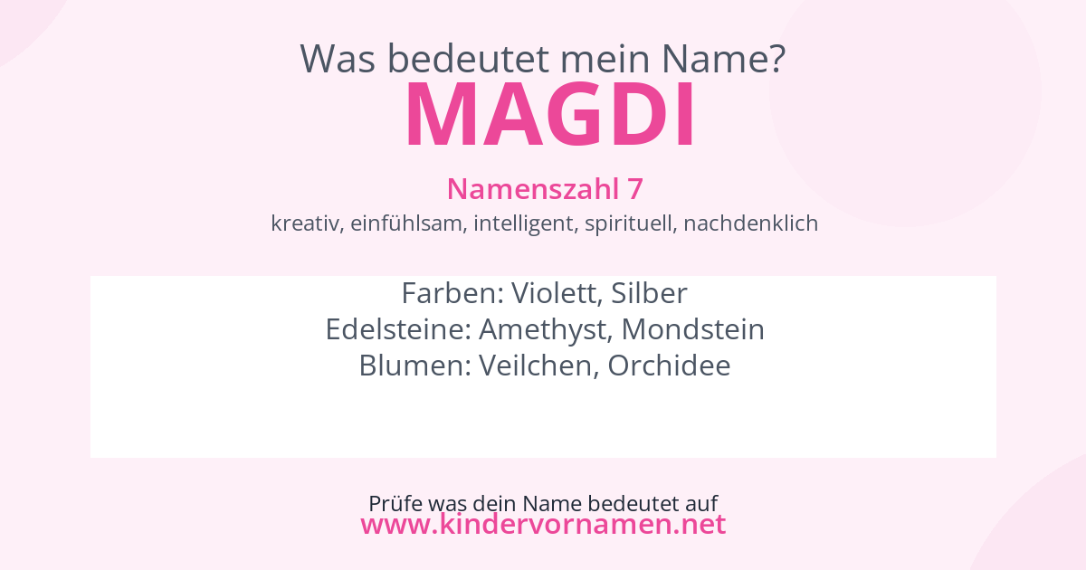 Was bedeutet der Name Magdi?