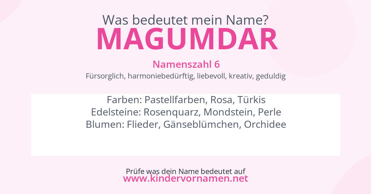 Was bedeutet der Name Magumdar?