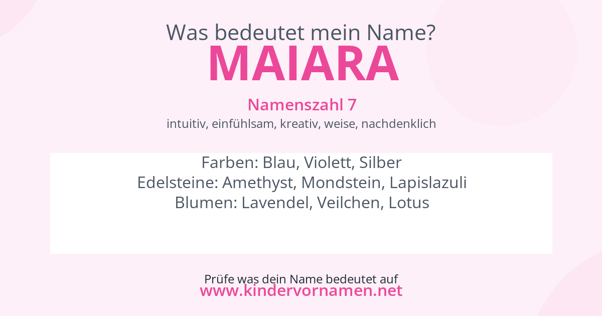 Was bedeutet der Name Maiara?