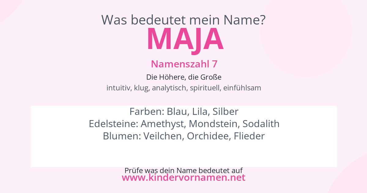 Was bedeutet der Name Maja?