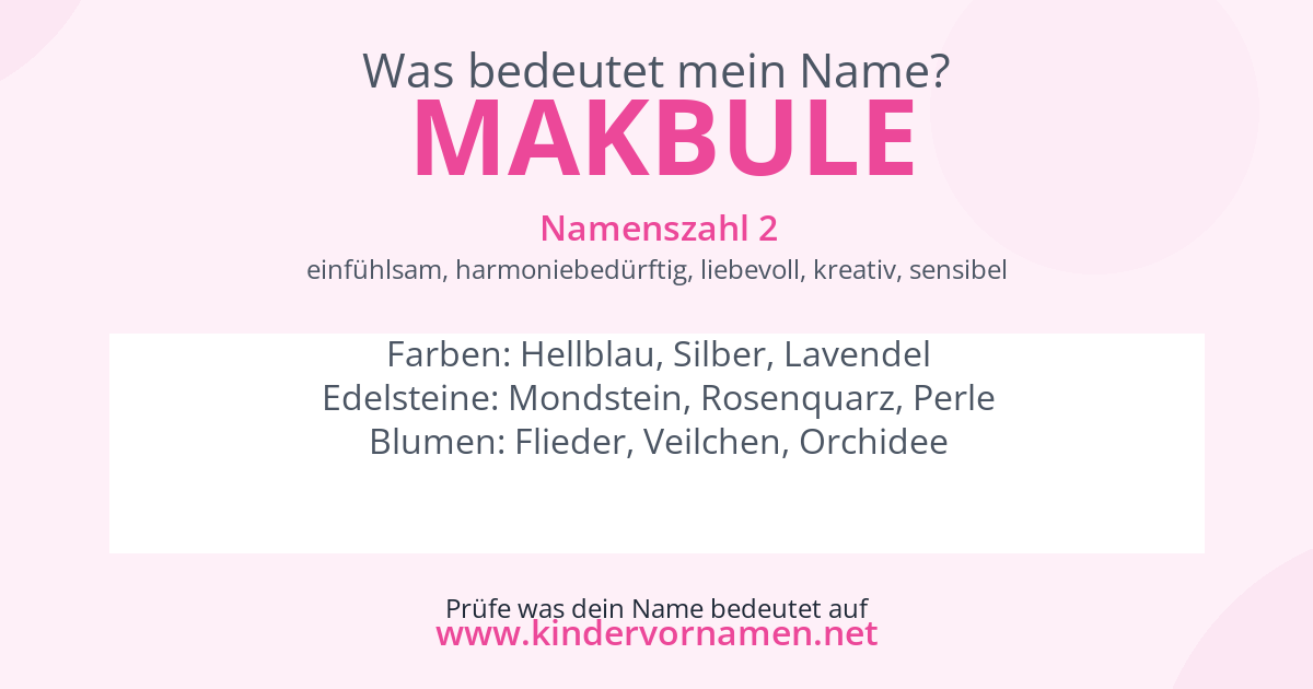 Was bedeutet der Name Makbule?