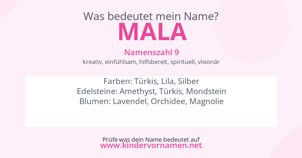 Was bedeutet der Name Mala?
