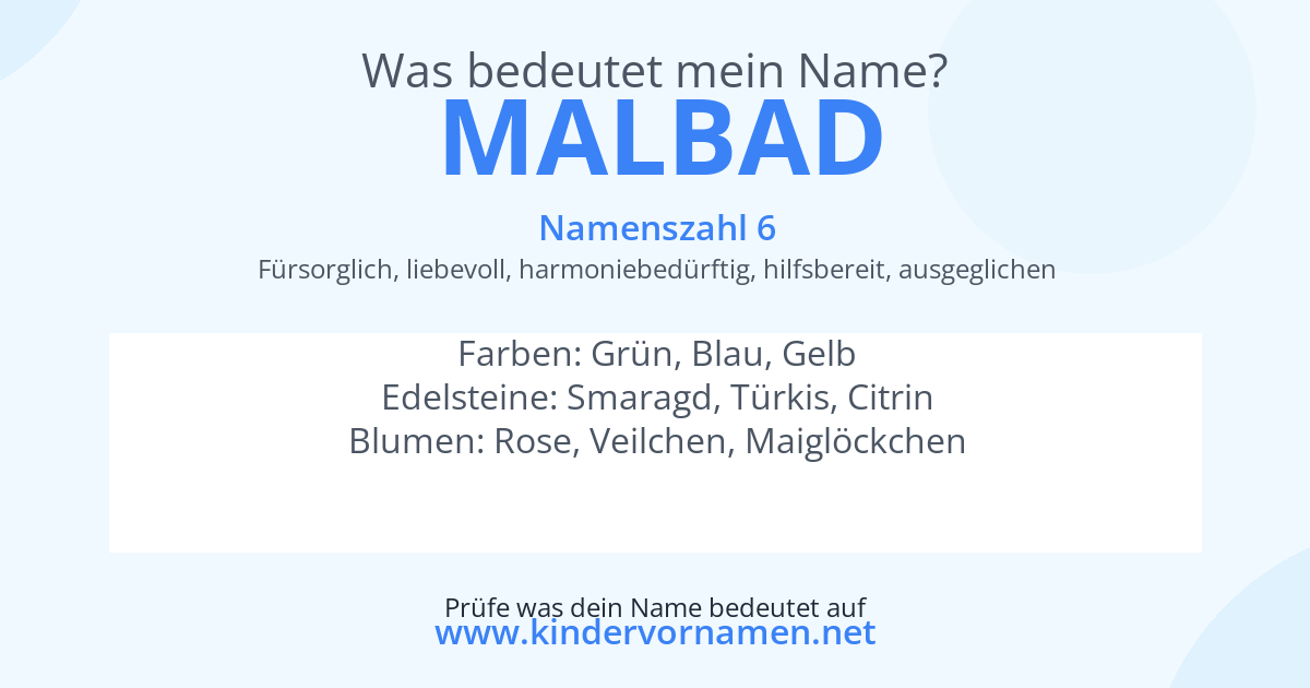 Was bedeutet der Name Malbad?