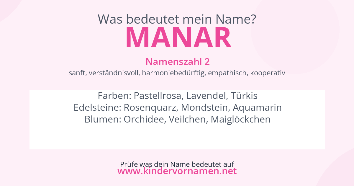 Was bedeutet der Name Manar?