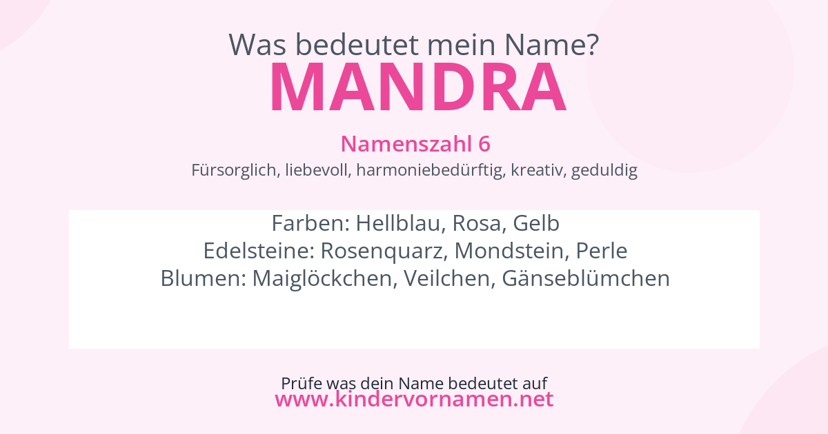 Was bedeutet der Name Mandra?