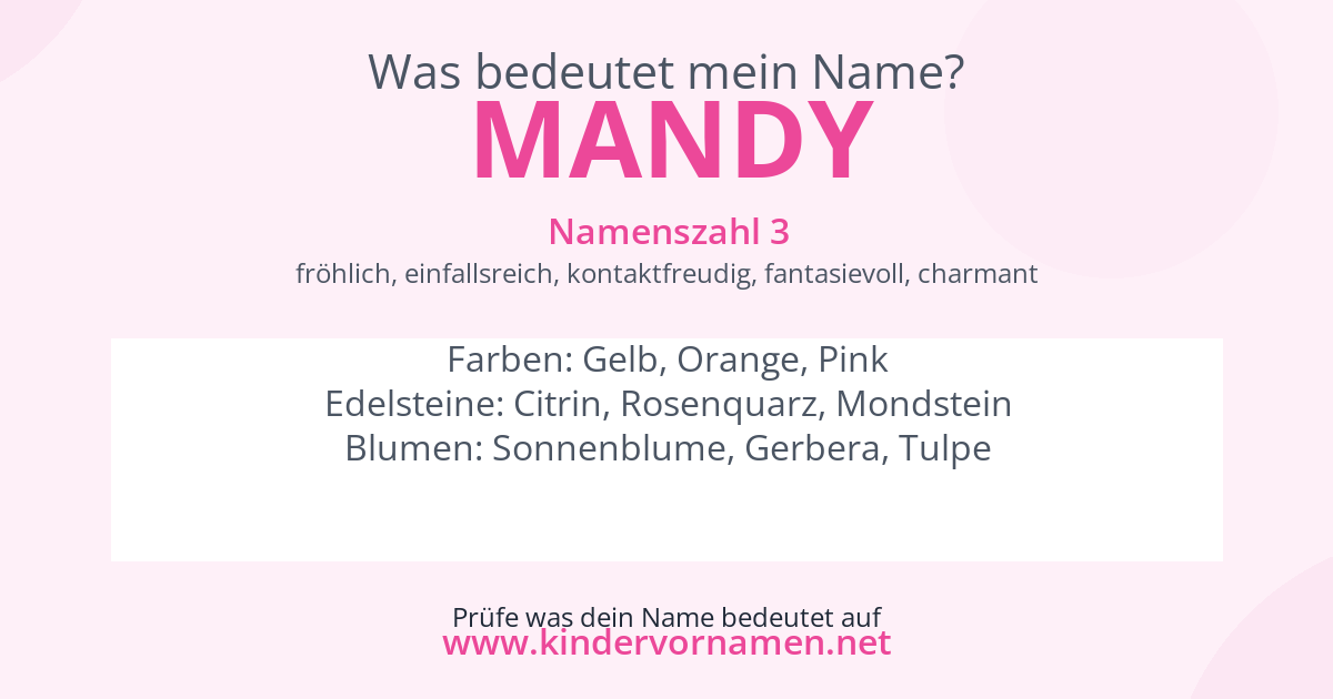 Was bedeutet der Name Mandy?