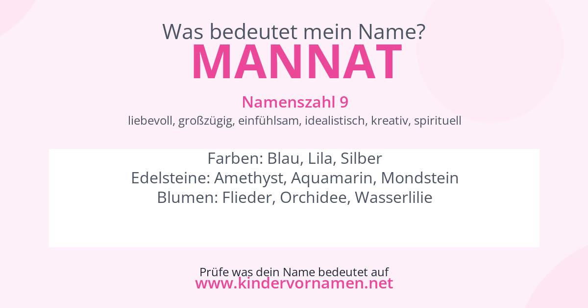 Was bedeutet der Name Mannat?