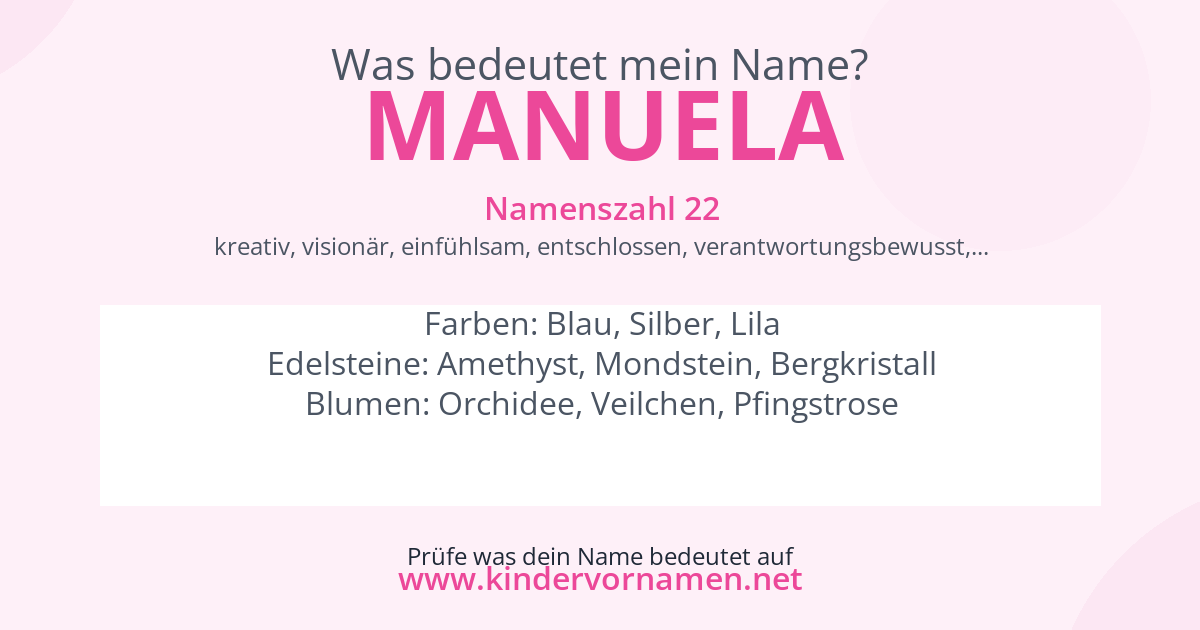 Was bedeutet der Name Manuela?