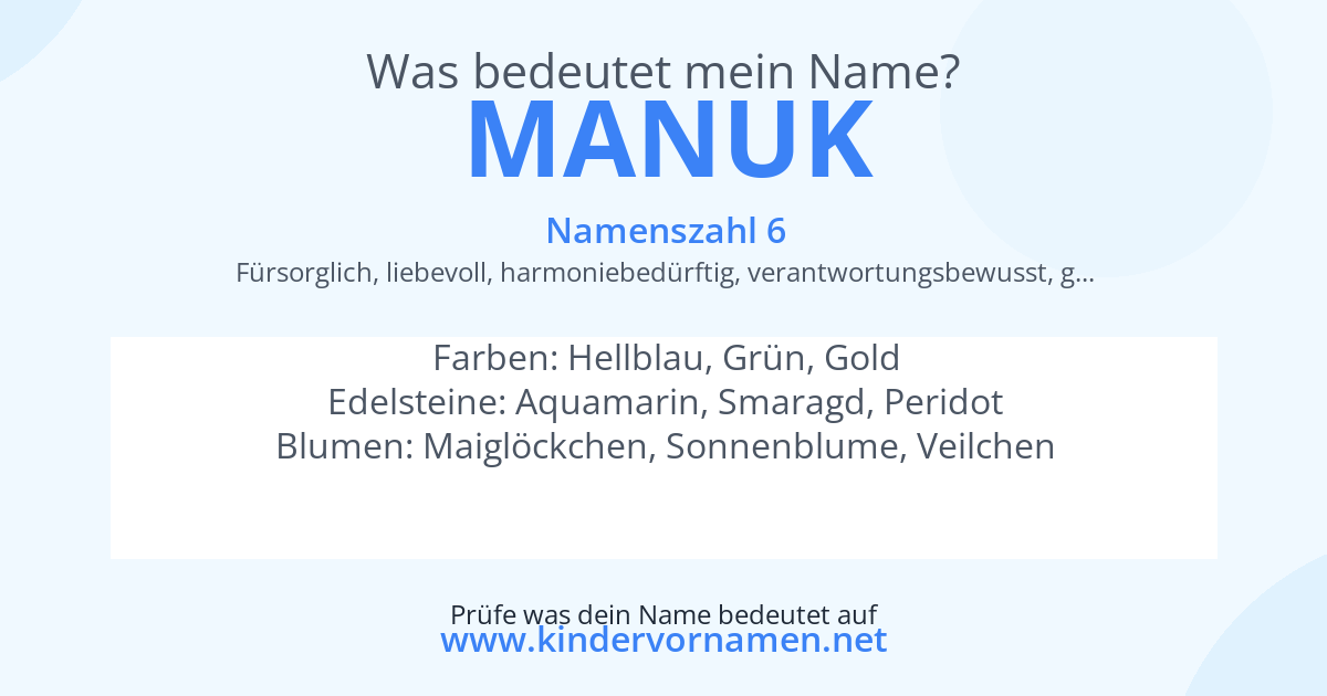 Was bedeutet der Name Manuk?