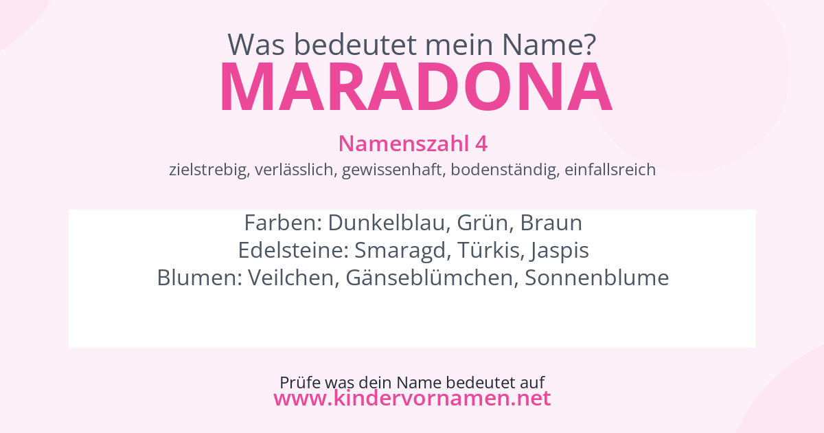 Was bedeutet der Name Maradona?