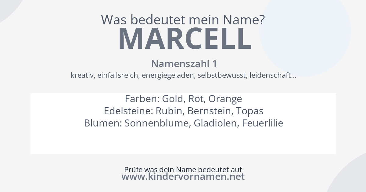 Was bedeutet der Name Marcell?
