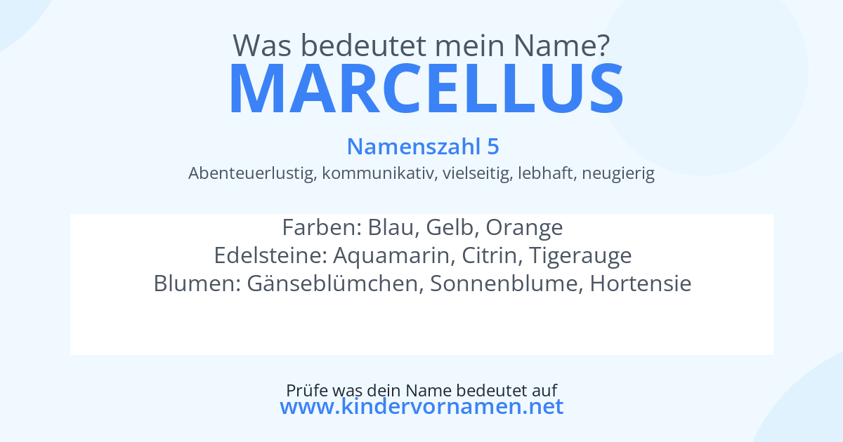 Was bedeutet der Name Marcellus?
