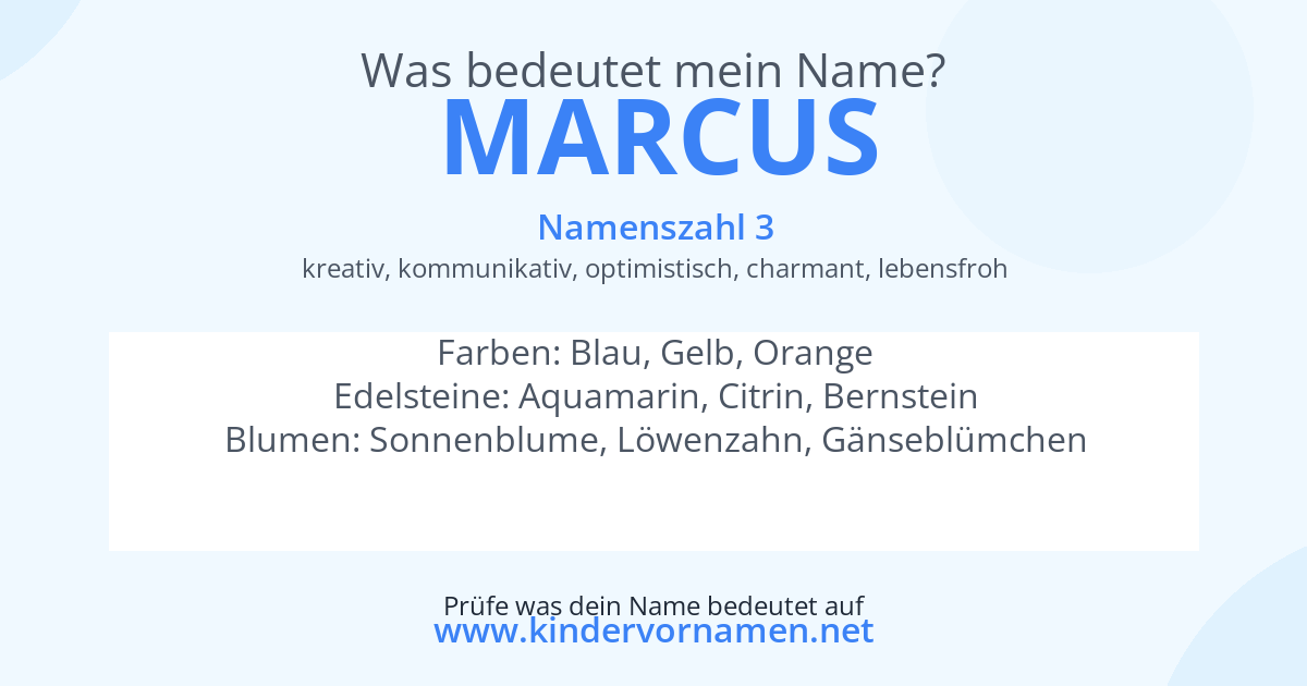 Was bedeutet der Name Marcus?