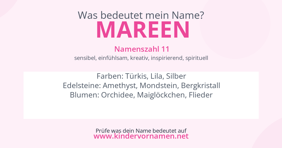Was bedeutet der Name Mareen?