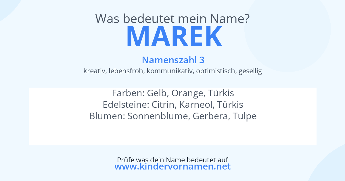 Was bedeutet der Name Marek?