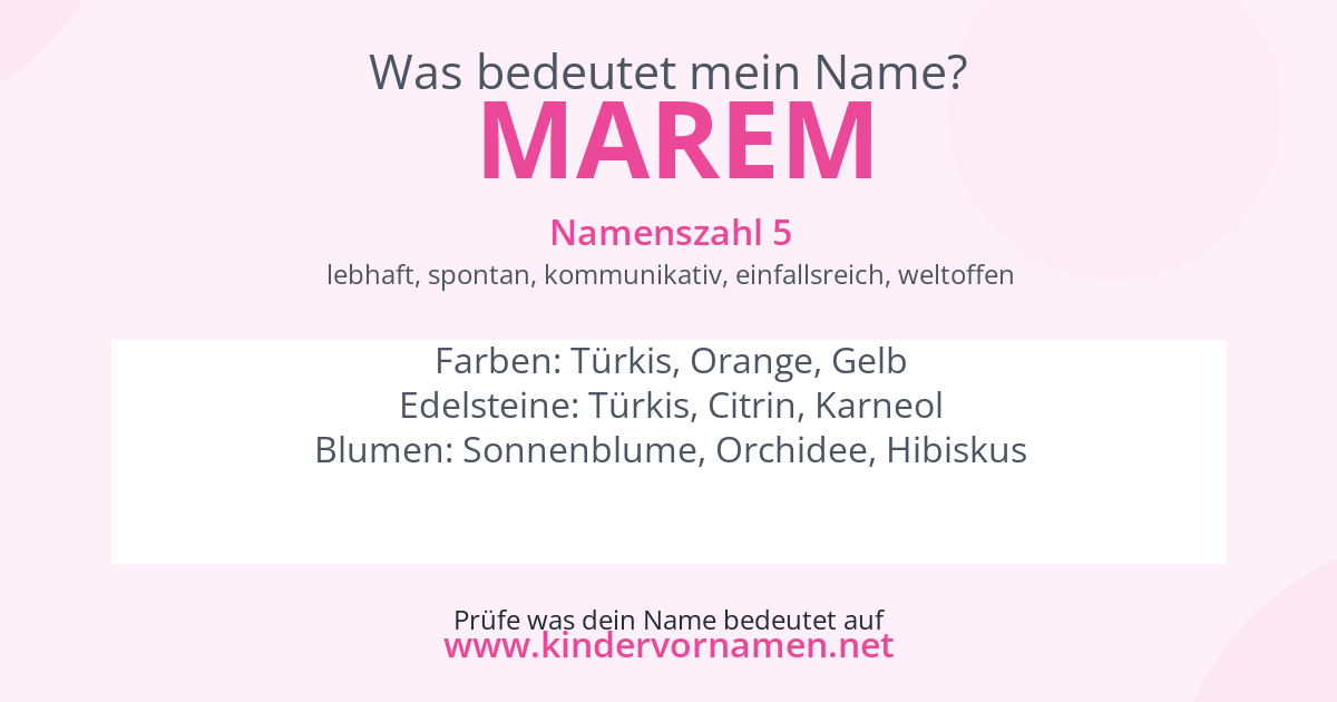 Was bedeutet der Name Marem?