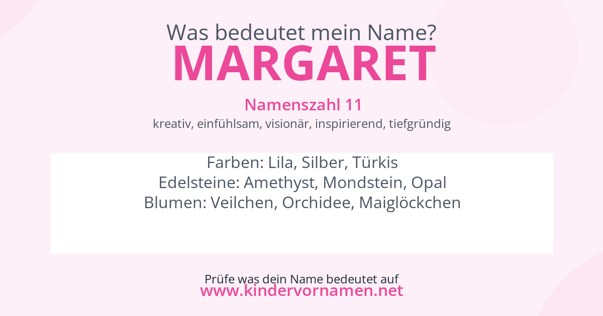 Was bedeutet der Name Margaret?
