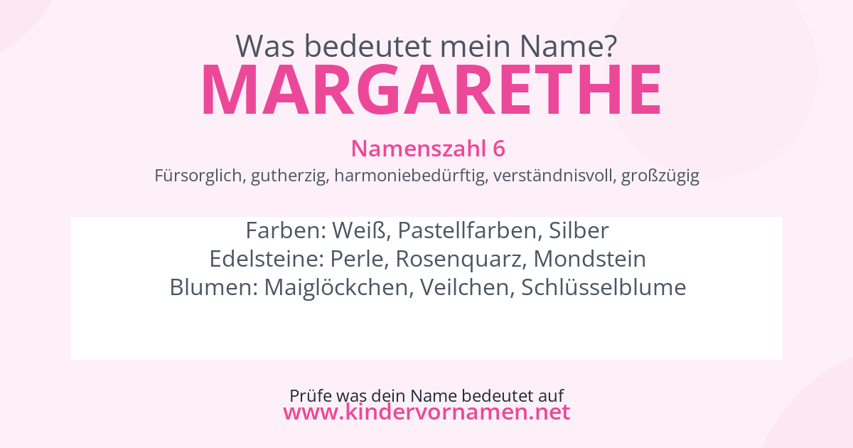 Was bedeutet der Name Margarethe?