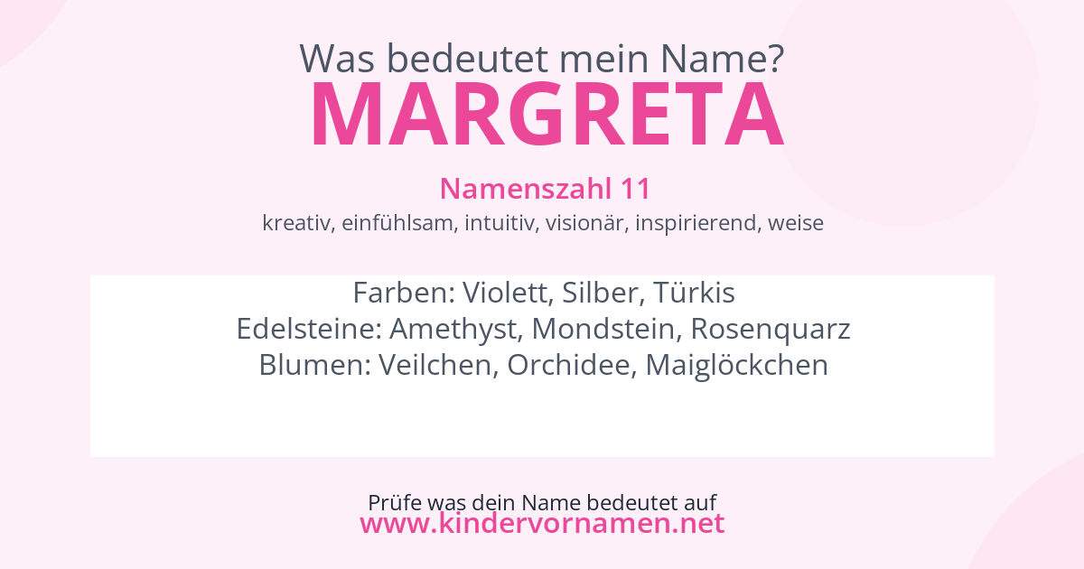Was bedeutet der Name Margreta?