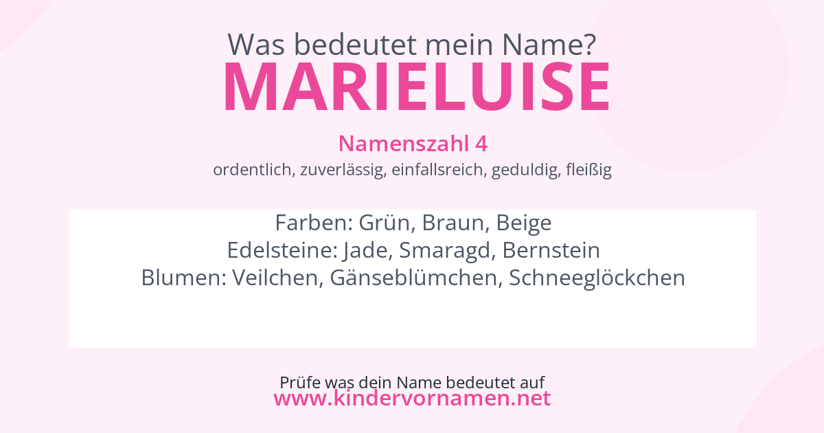 Was bedeutet der Name Marieluise?