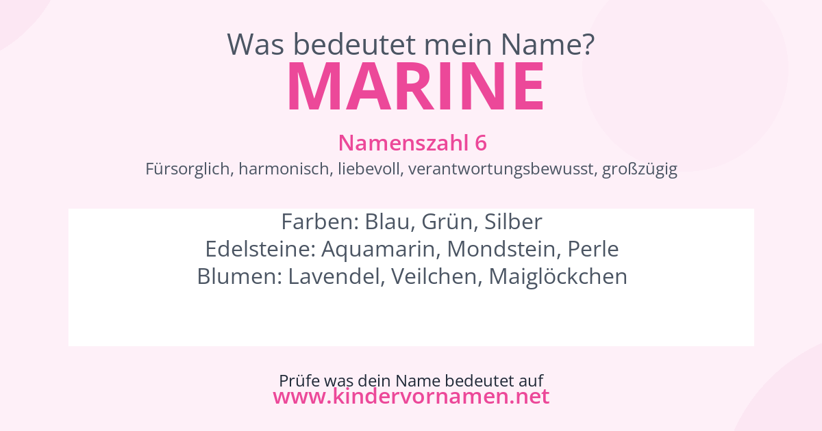 Was bedeutet der Name Marine?