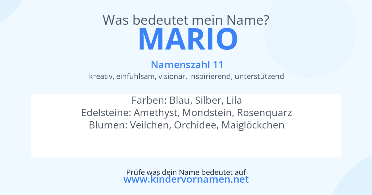 Was bedeutet der Name Mario?
