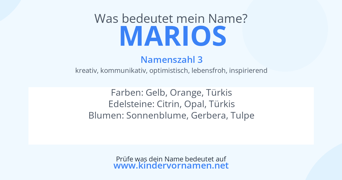 Was bedeutet der Name Marios?