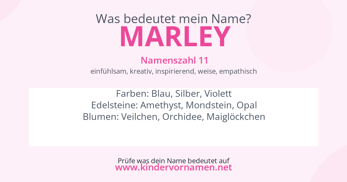 Was bedeutet der Name Marley?
