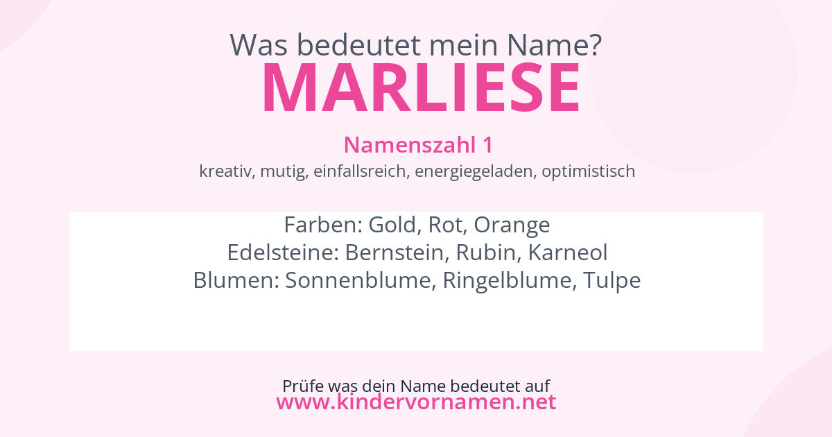 Was bedeutet der Name Marliese?
