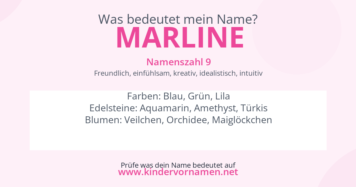 Was bedeutet der Name Marline?