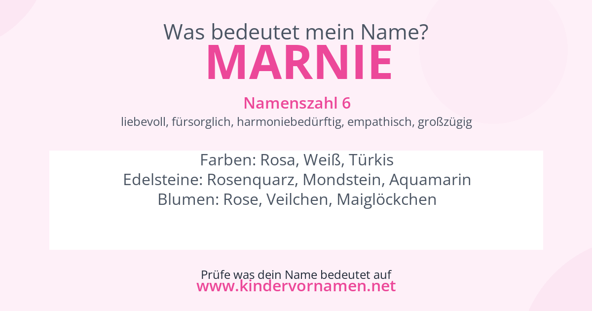 Was bedeutet der Name Marnie?
