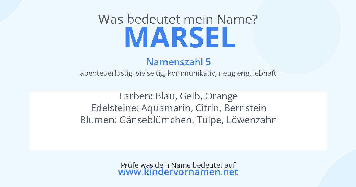 Was bedeutet der Name Marsel?
